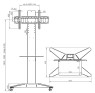 Supporto per monitor da terra EUromet 06000 misure tecniche