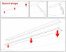 Telo proiezione screenline inceling tensioned ritagliare controsoffitto