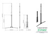 T-Stand per schermo a cornice rigida caratteristiche