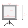 Schermo tripod Junior Sopar 125x125 cm 