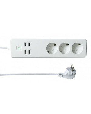 Multipresa Intelligente 3 Prese Schuko 4 USB Controllo Vocale IC-WO4028