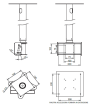 Supporto da soffitto per monitor fino a 75” MISURA M