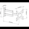 Supporto a muro per TV 19-37 inclinabile 3 snodi ICA-LCD 2903 misure tecniche