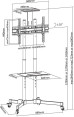 Tv Stand 70 VCE-Shelf Reflecta per televisori e monitor