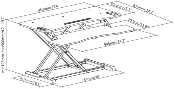 Supporto per monitor in legno e organizer da scrivania, supporto rialzato  in stile scandinavo per iMac, computer, TV -  Italia