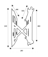 Staffa per Monitor In-Out vesa 200/300/400 x 200/300/400