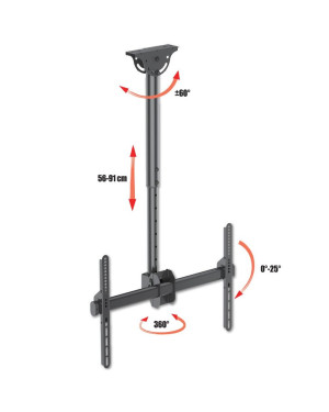 Supporto Telescopico Lungo a Soffitto per TV 37-70"