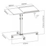 Trolley Regolabile Universale per Proiettore notebook misure