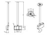 Supporto monitor da soffitto fino a 46” estensione 80 cm
