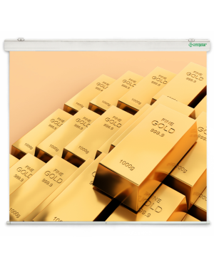 200x200 Schermo per proiezione elettrico New Gold 1:1