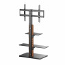 TV Stand Elegant 75BWS2 |  con due ripiani per schermi piatti da 32" a 75" ed elementi di design in legno noce