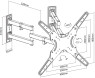 Supporto per TV da 23 a 55″ per angoli della stanza – FLEXO 55-4040TC (23162)