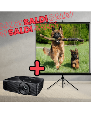 Schermo tripod Sopar 180x180 + Optoma DH351 