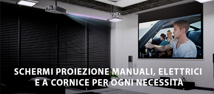 SCHERMI PROIEZIONE MANUALI, ELETTRICI E A CORNICE PER OGNI NECESSITÀ